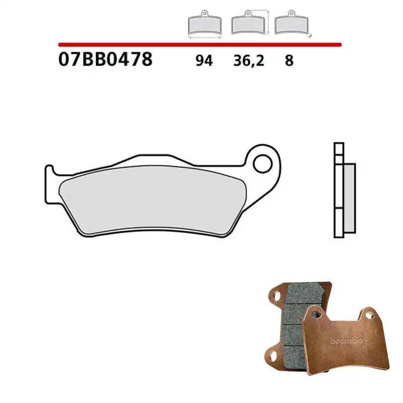Pastiglie freno anteriori Brembo per Triumph Tiger 800 XCA ABS 18-20 - Mescola primo equipaggiamento 07BB0478
