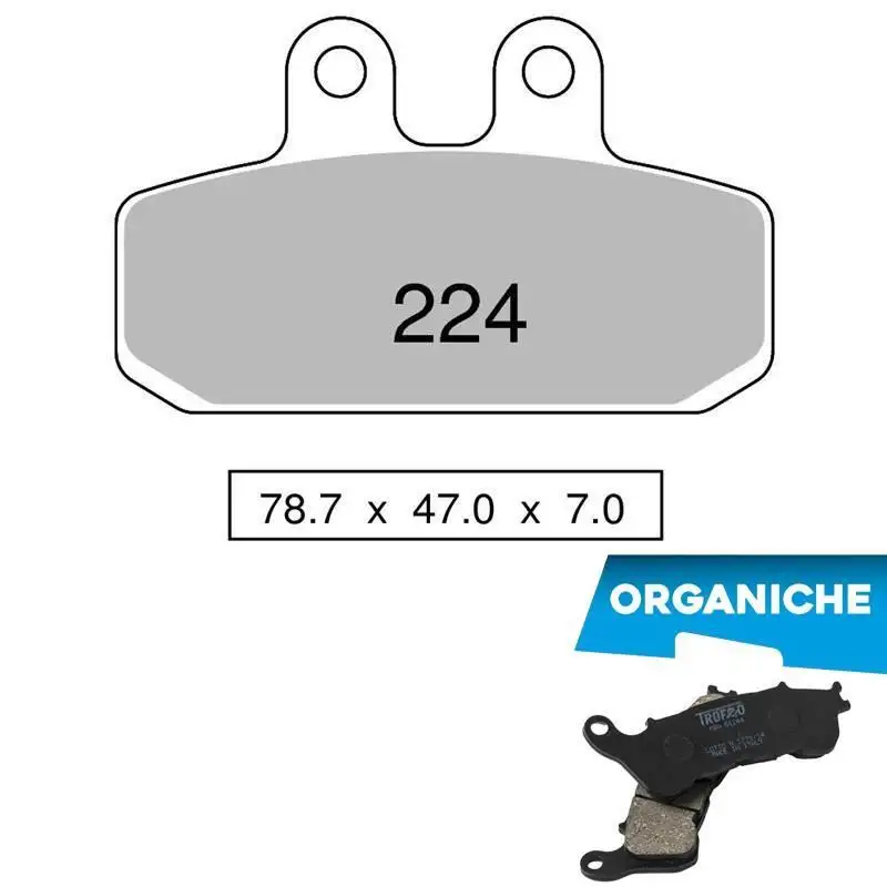 Pastiglie freno anteriori Trofeo by Ognibene per aprilia etx 600 tuareg 86-87 - Mescola Organica 00 43022400