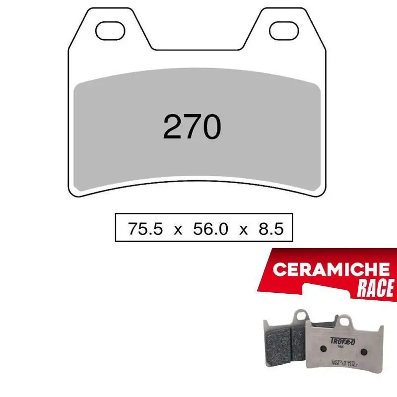 Pastiglie freno anteriori Trofeo by Ognibene per Aprilia Futura 1000 01-04 - Mescola Brenta Ceramica 221 430270221