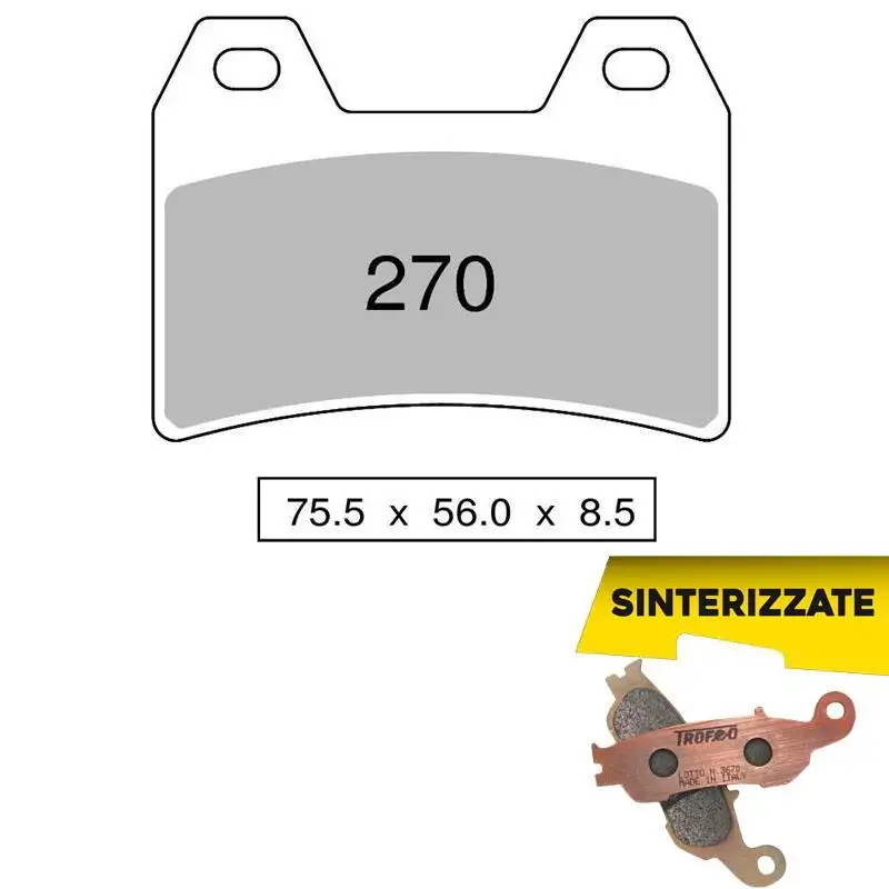 Pastiglie freno anteriori Trofeo by Ognibene per Aprilia Futura 1000 01-04 - Mescola Sinterizzata 01 43027001