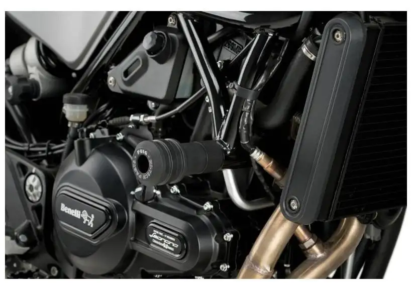 Tamponi paratelaio Puig modello VINTAGE 2.0 per Benelli Leoncino 500 Trail 18-25 colore nero